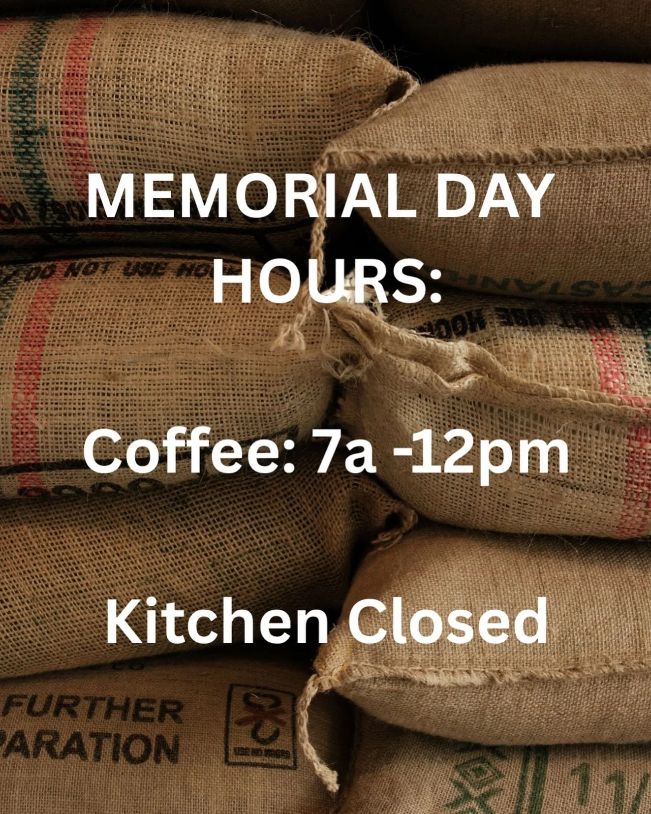Coffee till noon tomorrow!
