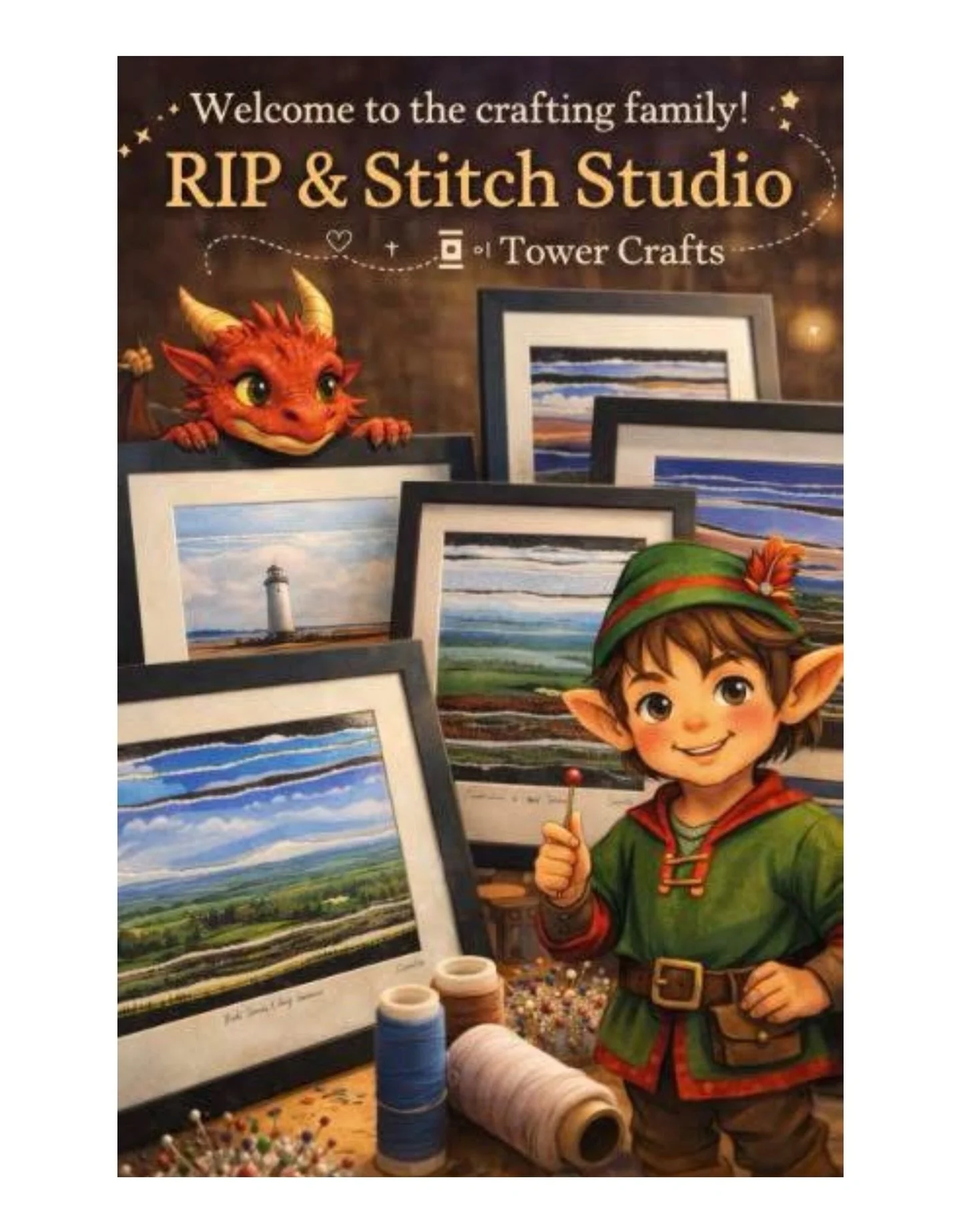 Thank you for this beautiful write up and illustration @towercraftsholywell 🥰❤️🏴󠁧󠁢󠁷󠁬󠁳󠁿 and thank you for stocking my artwork 💙

Welcome to the Crafting Family -  @the_rip_and_stitch_studio 
We&rsquo;re absolutely delighted to welcome The Rip