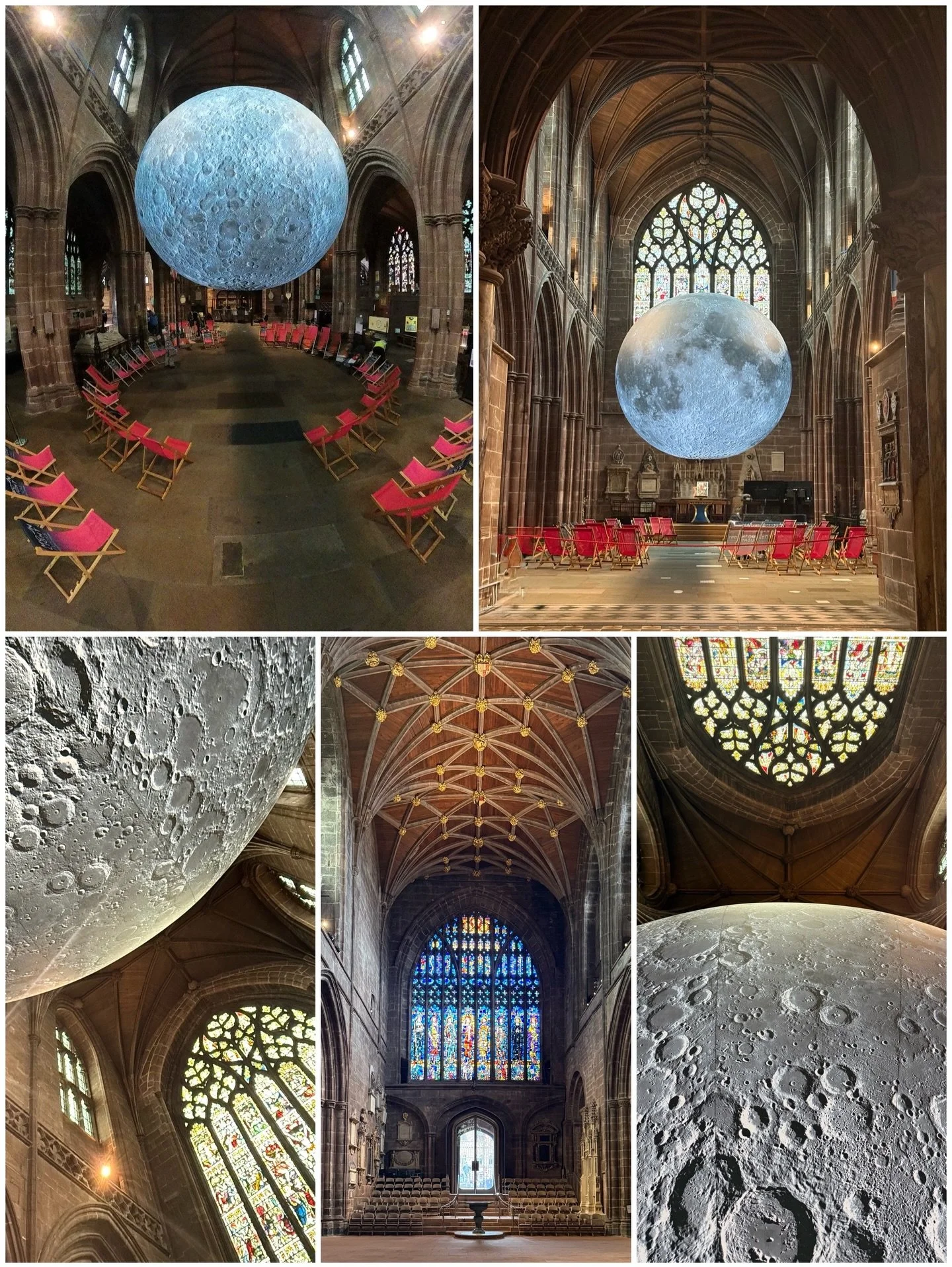 The Moon in @chester_cathedral 🌝❤️ @lukejerramartist