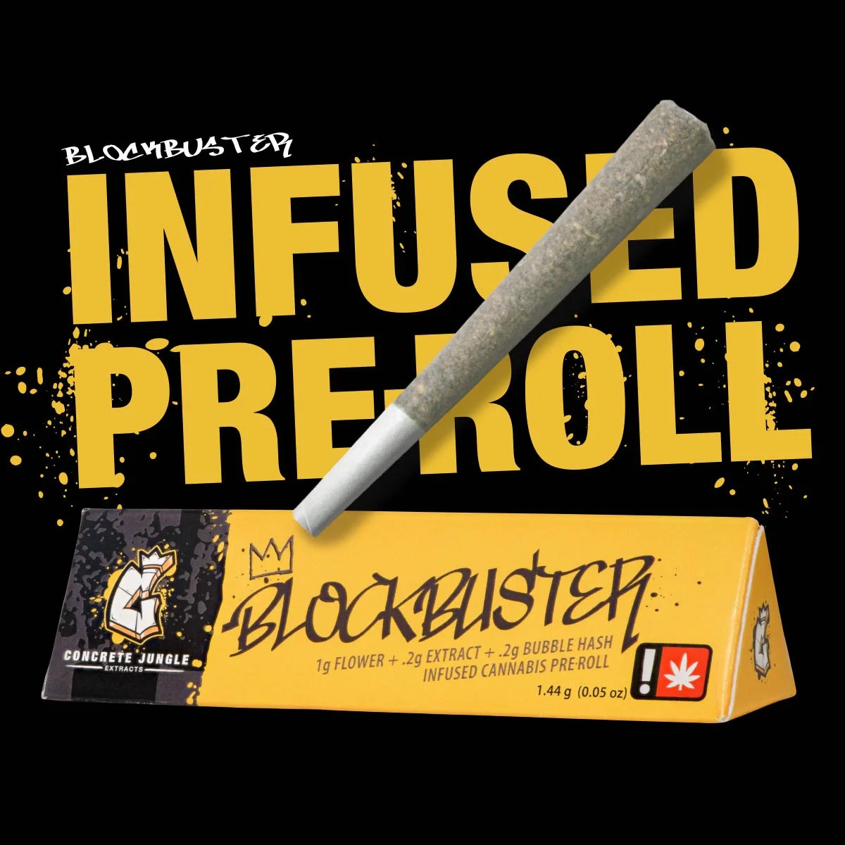 Blockbuster infused pre-roll by Concrete Jungle Extracts