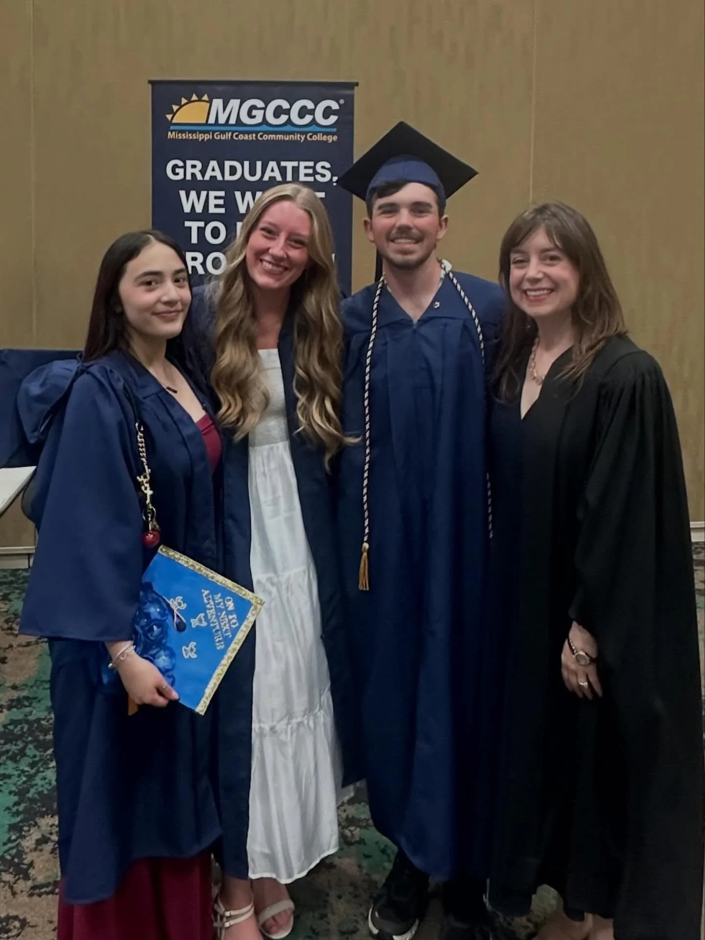 MGCCC graduation today! Here are some mostly awkward photos from down on the floor by the piano 😬😆😍