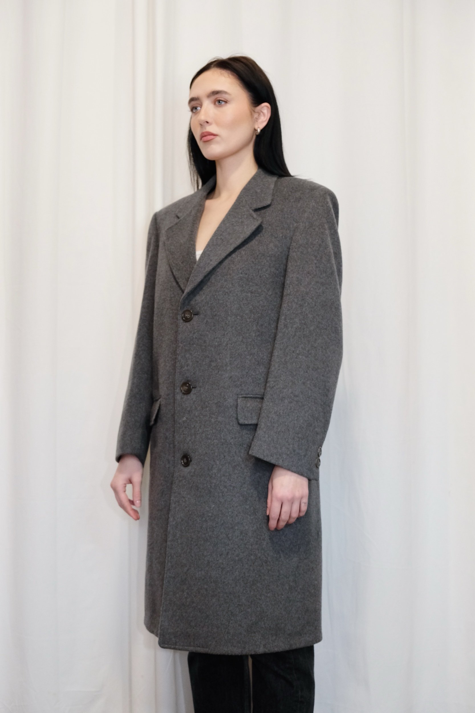 Cashmere Grey Wool Coat
