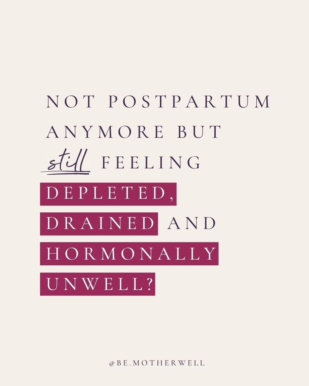 Yeah. That part.
Because postpartum doesn&rsquo;t magically end at 6 weeks. Or 6 months. Or even 6 years for some of us.

If you&rsquo;re still riding the struggle bus with exhaustion, brain fog and night sweats, anxiety that came outta nowhere, or t