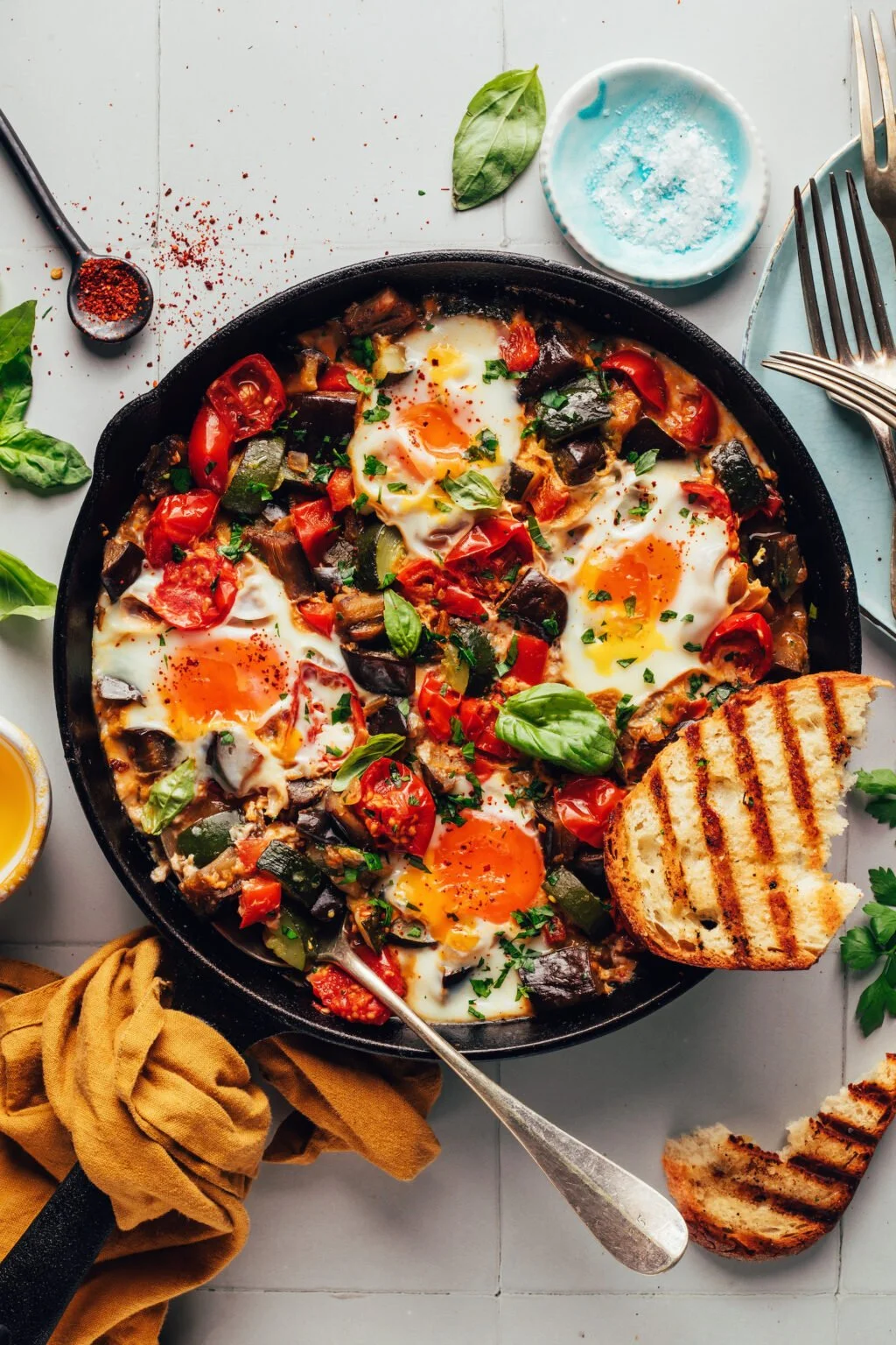 Skillet Ratatouille &amp; Eggs