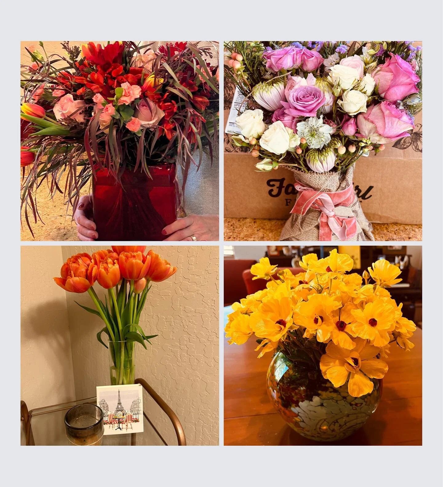 Flowers, friends, family. Such bounty!