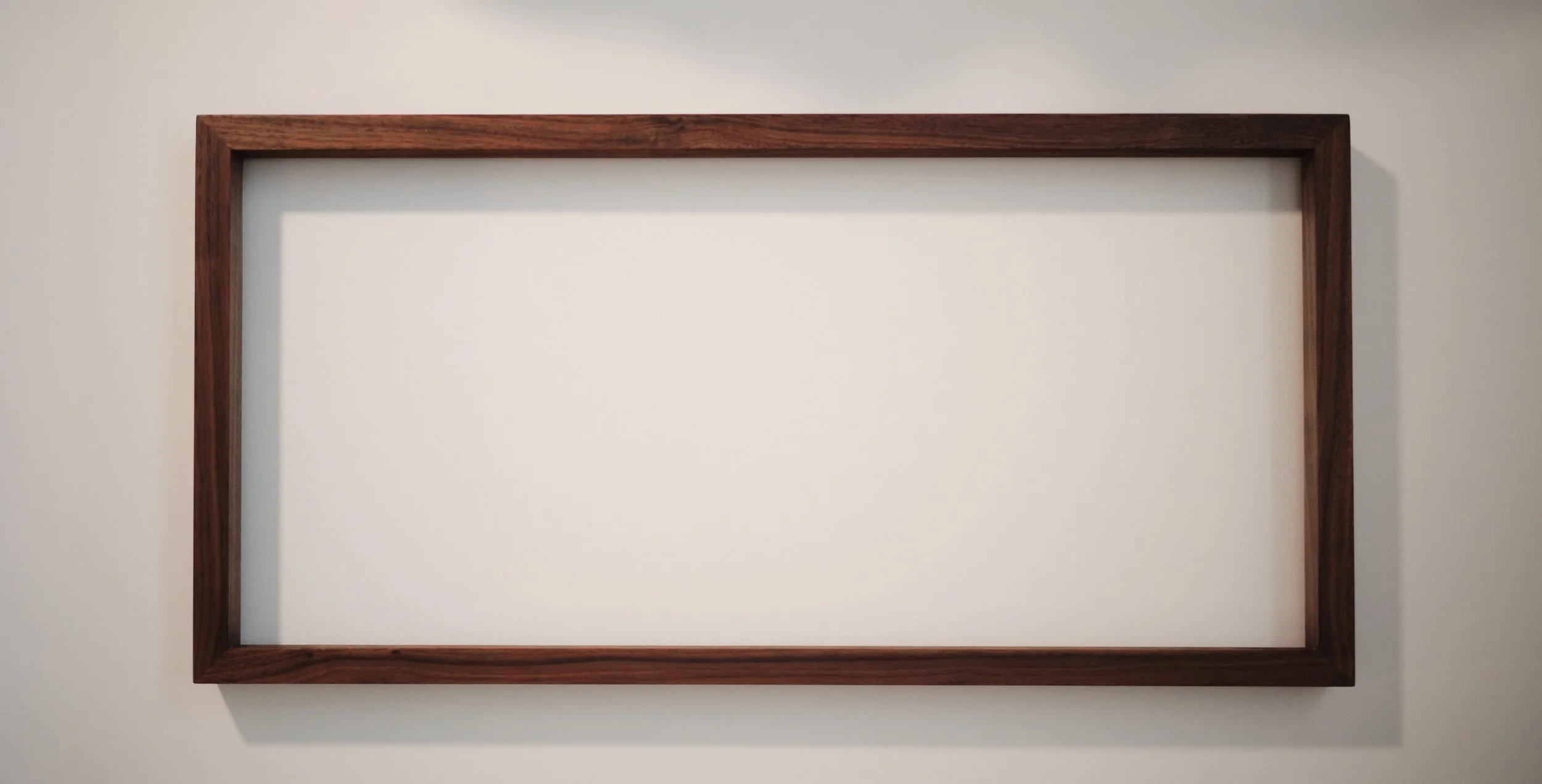 Custom walnut picture frame