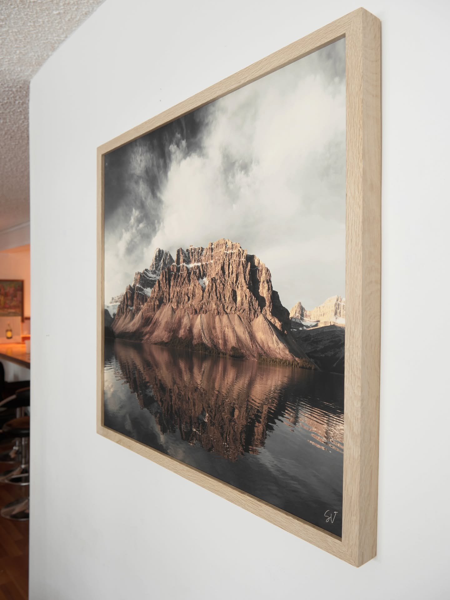 Two of my favourite custom art pieces from last year commissioned on request by @teeg.rob in bleached white oak. These are some of my favourite shots ever from the Rockies, the light was hitting perfectly and it really shows in the details at these l