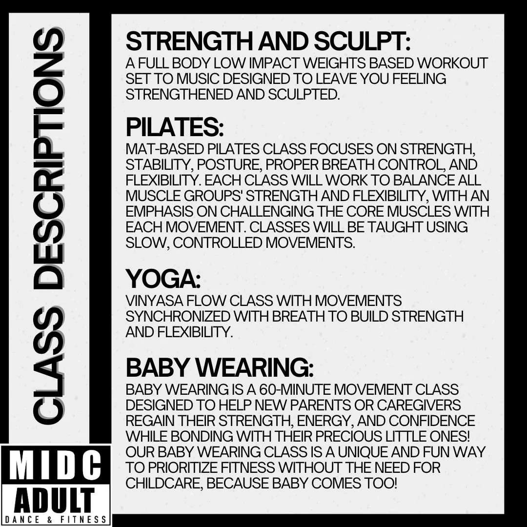 Class Schedule & Descriptions — MIDC