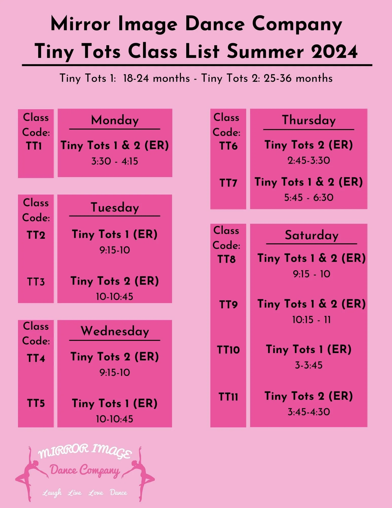 Summer 2024 Schedule — MIDC