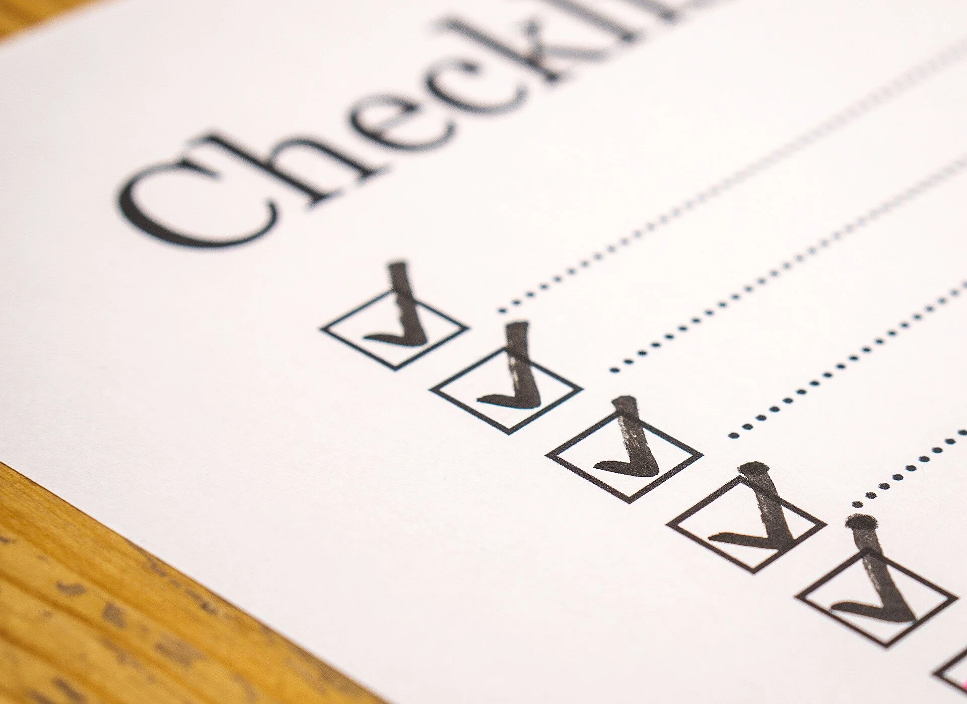 Checklists — The keys to communication (part 4)
