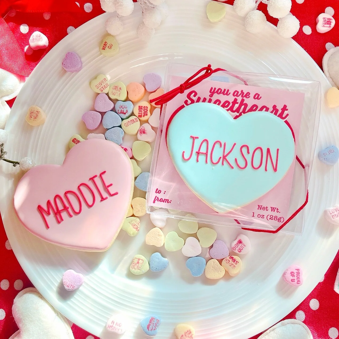 Valentine cookies are in the works. 💌 ❤️ 
I&rsquo;ll be bringing back this fan favorite. Ive got some crazy cute ideas this year. Stay tuned&hellip;..🥰🫶🏼