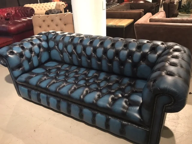 Windsor 3 Seater in Antique Blue