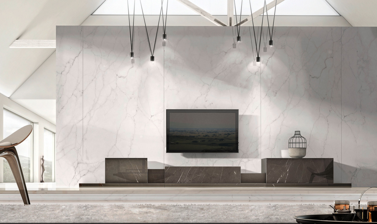 Podium Sideboard in Grey Kenzo Marble