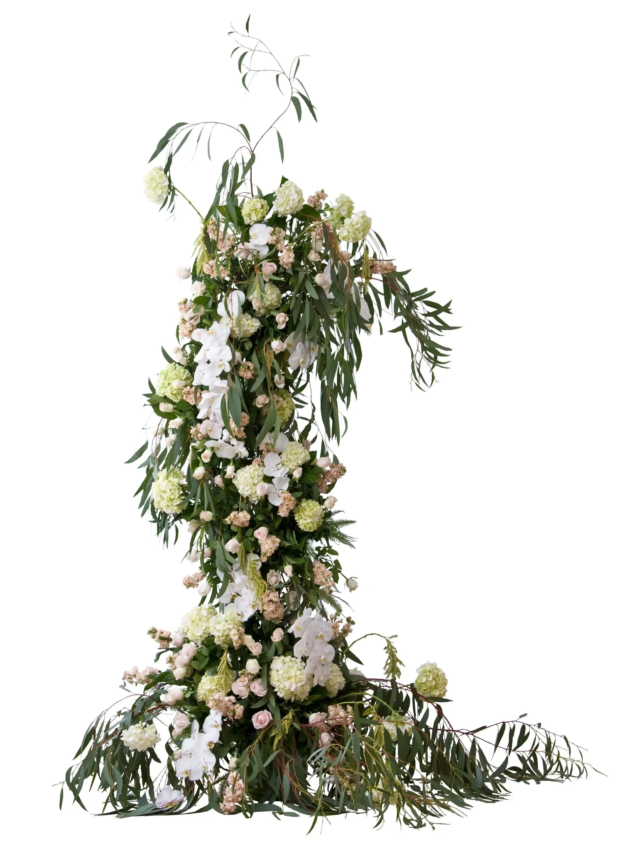 Wedding Half Arch Organically Inspired. Botanic Flowers 1300 820 920