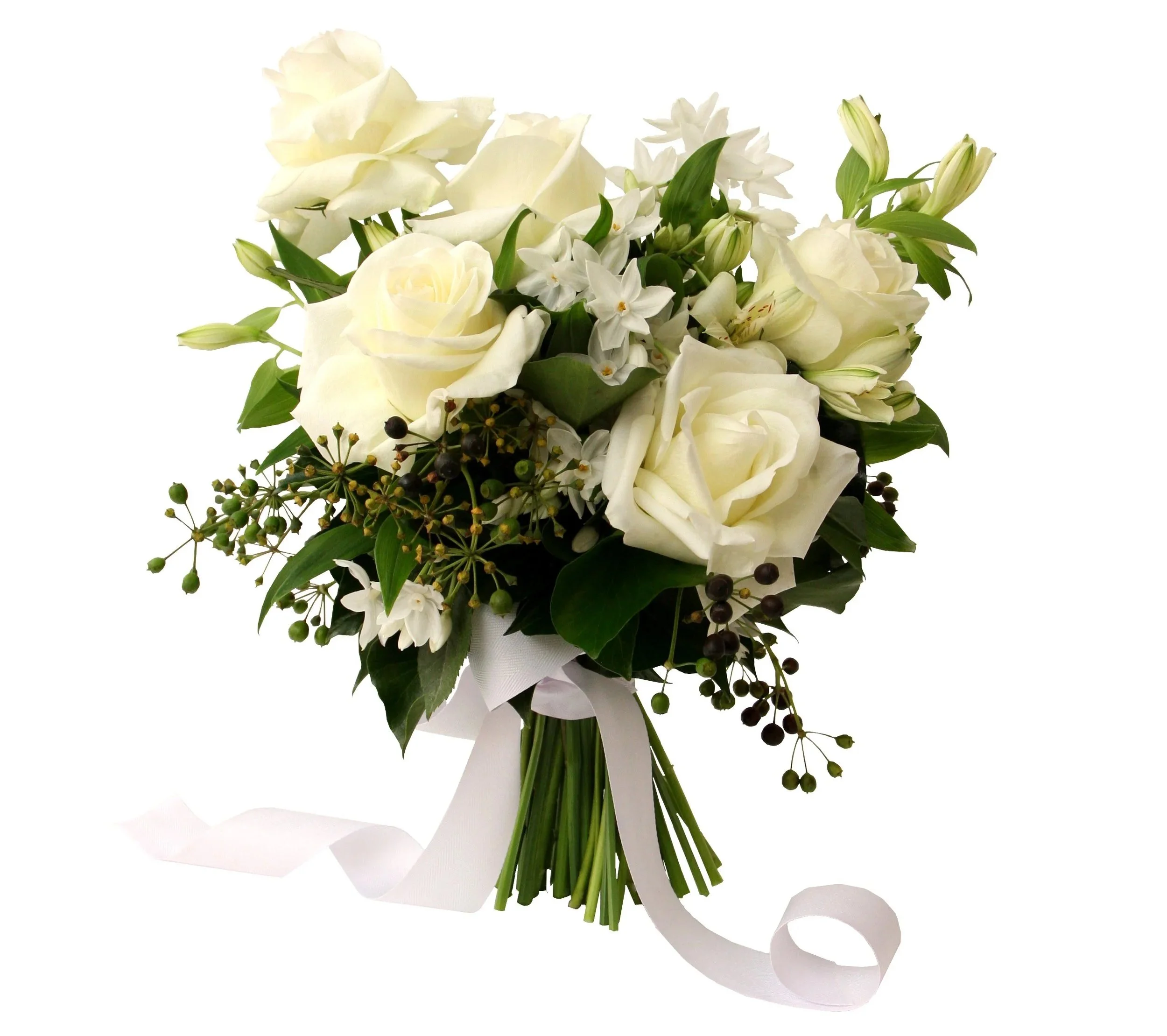 Botanic Flowers Melbourne 1300 820 920 White token posy, all white flowers in a posy. Thank you flowers, Birthday flowers. Flowers Melbourne. Eco Friendly Florist Melbourne.