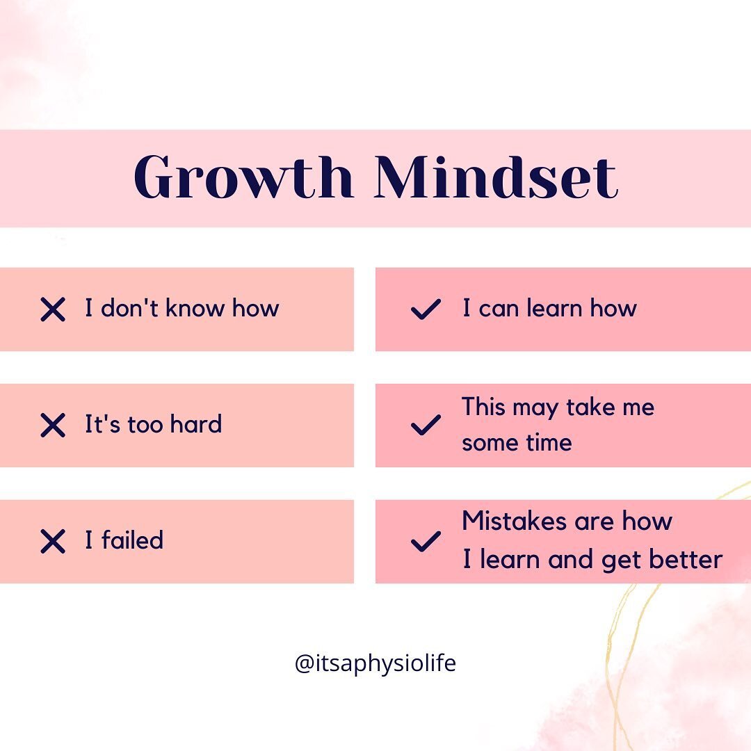 Continuing with our post last week on mindset, here are a few phrases I tend to see. 

Don&rsquo;t call yourself a failure or put yourself down. Reword your self talk into something more constructive and adaptive. Be kind to yourself, and allow room 