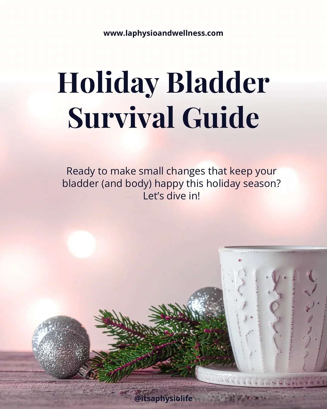 If your bladder tends to act up during the holidays, you&rsquo;re not imagining it! 😅

Between extra coffee, holiday cocktails, and the added stress of the season, your bladder is working overtime. As a pelvic health physiotherapist, I see it every 