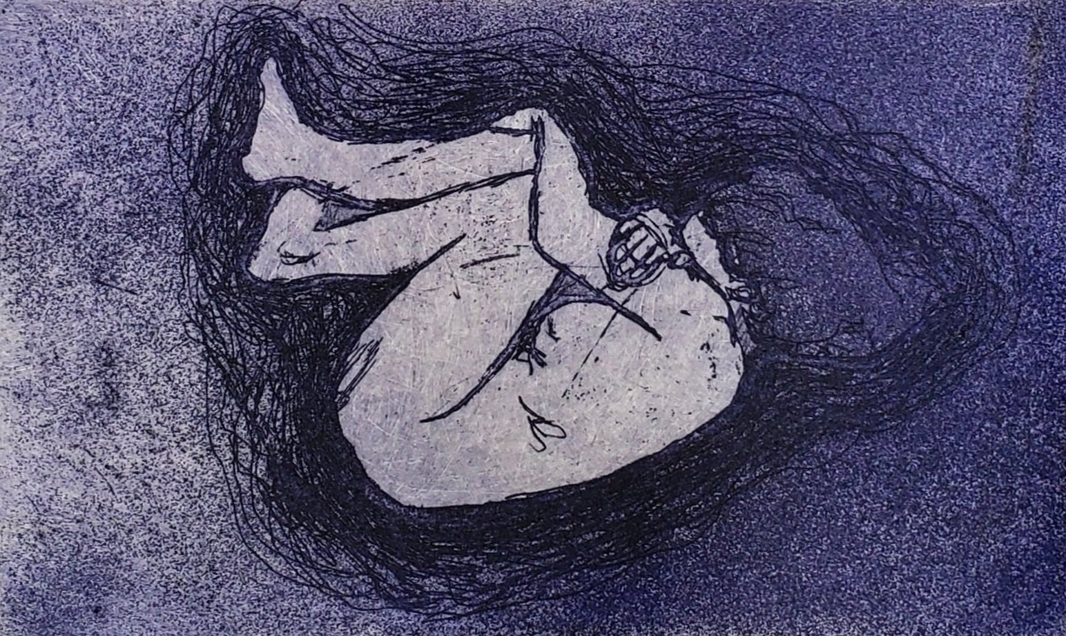 Isolation, 2021, Intaglio Etching, 6 x 8in