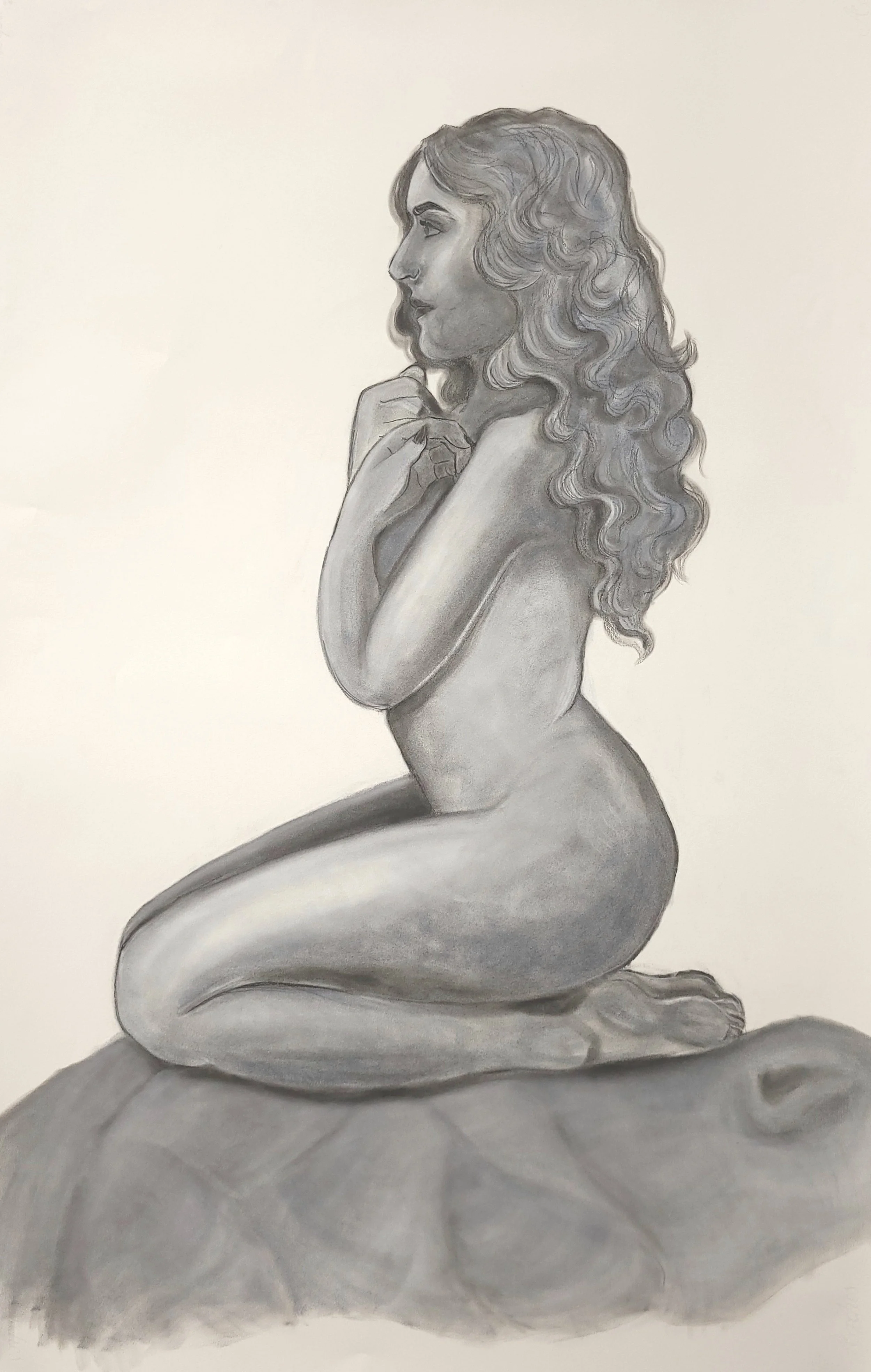 2022, Charcoal and pastel, 30x42in