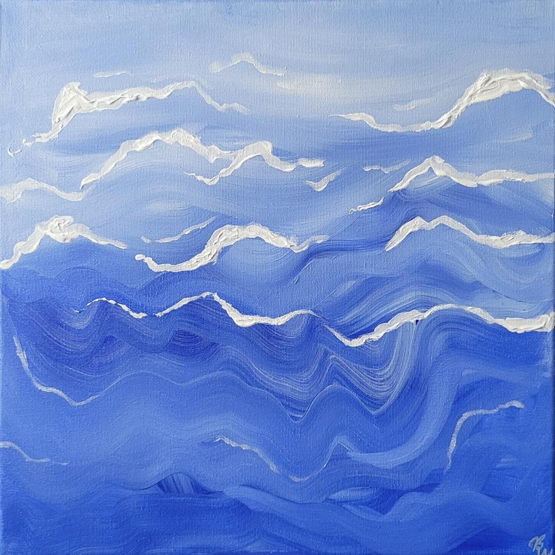 Wave III, 2022, Acrylic on canvas, 12x12
