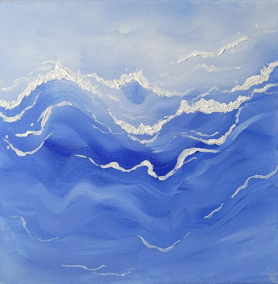Wave II, 2022, Acrylic on canvas, 12x12