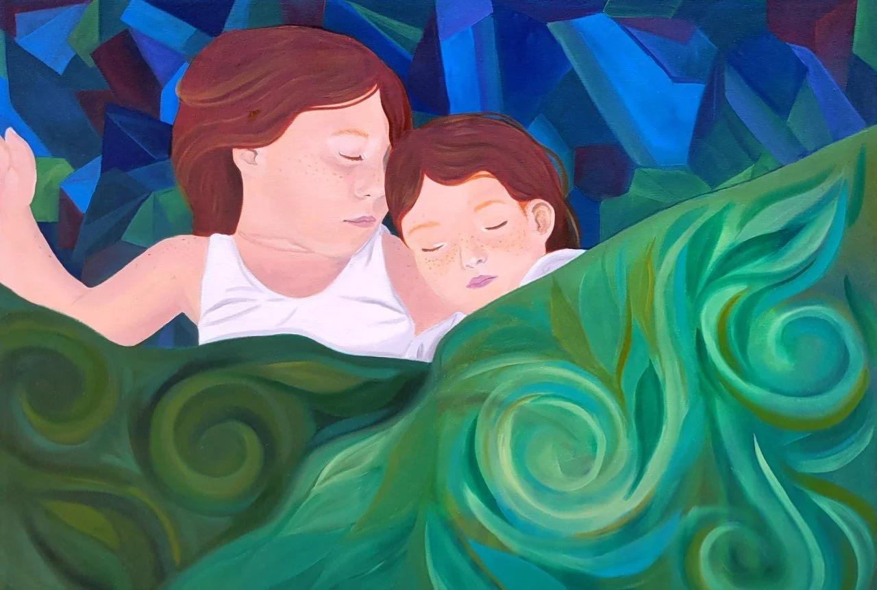 Philia, 2021, Oil on canvas, 28 x 40in
 