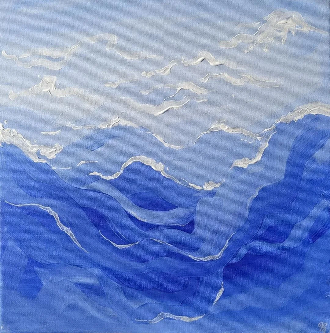 Wave I, 2022, Acrylic on canvas, 12x12