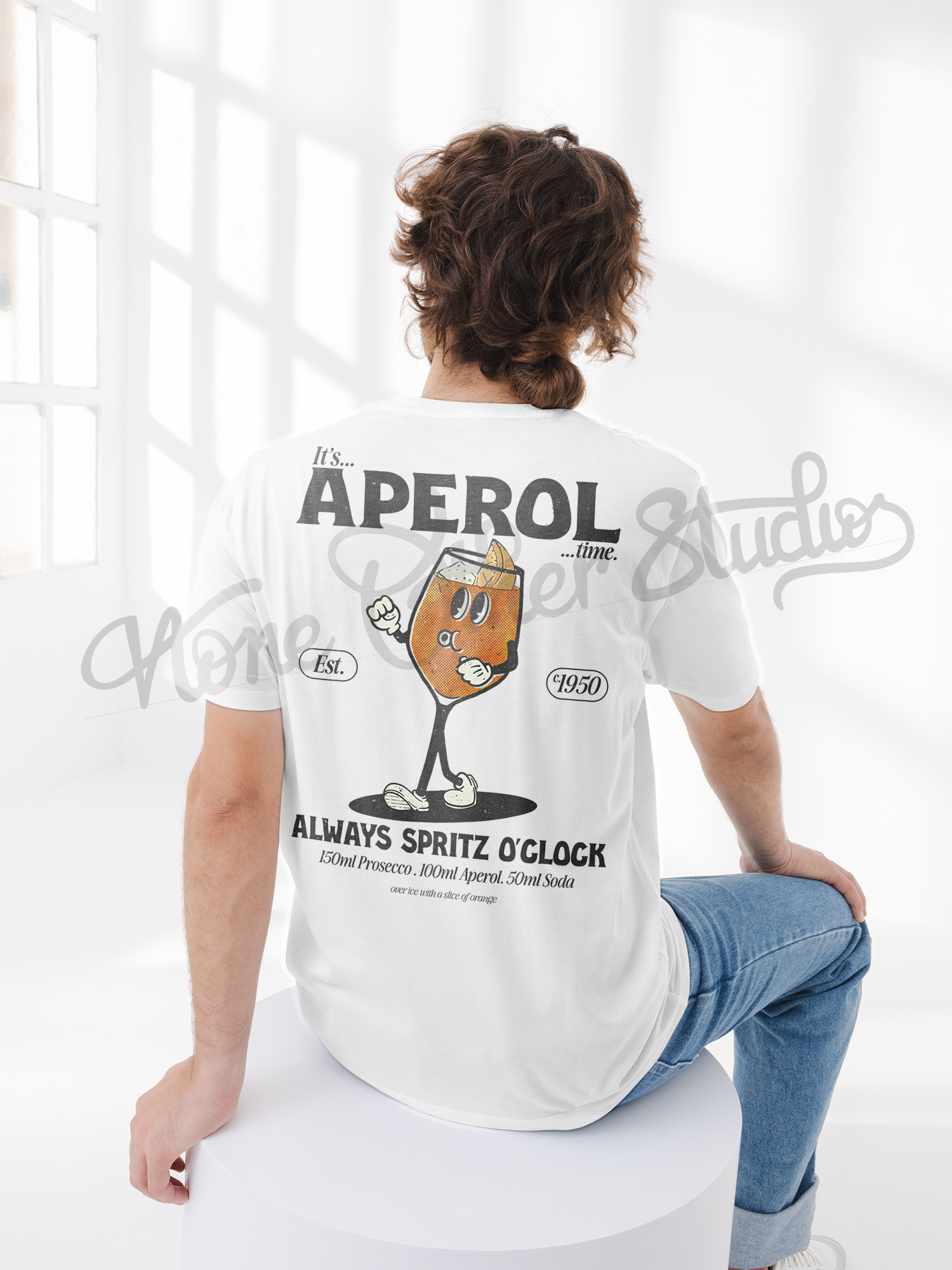 Aperol Tshirt - Sitting Man - no background.png