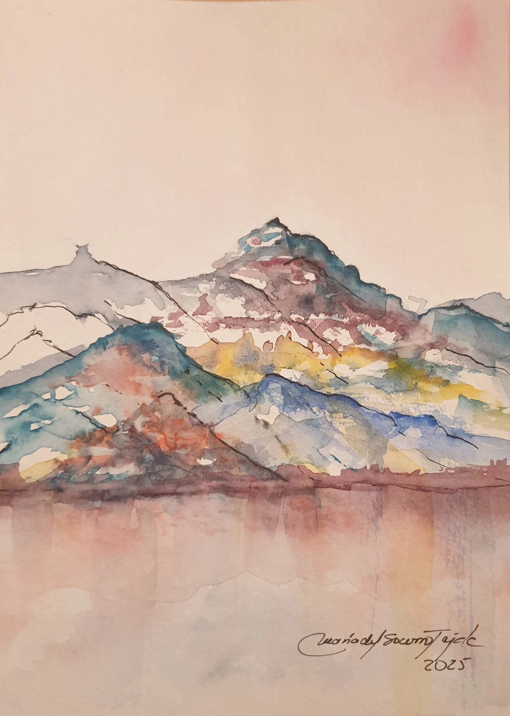 Somewhere in the Alps – 24cm x 17cm