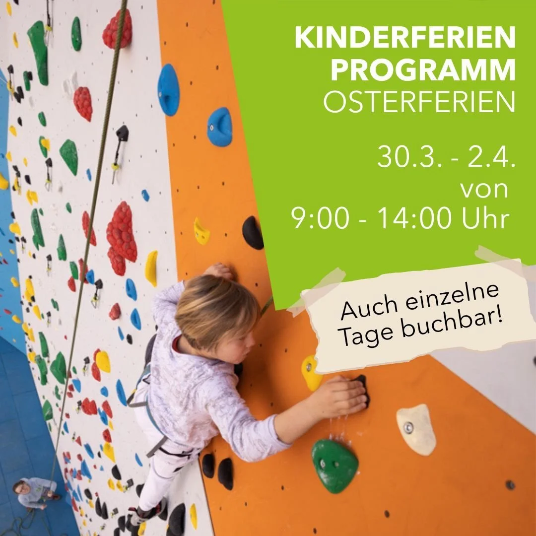 +++ Kinderferienprogramm Osterferien +++

Nach den Ferien (fast 😉) ist vor den Ferien!

An Ostern kommt nicht nur der Osterhase, sondern auch die Action zu uns in die Halle! 🚀🎉

Bei unserem Ferienprogramm warten auf euch:
🫵4 Tage Action
🫵Kletter