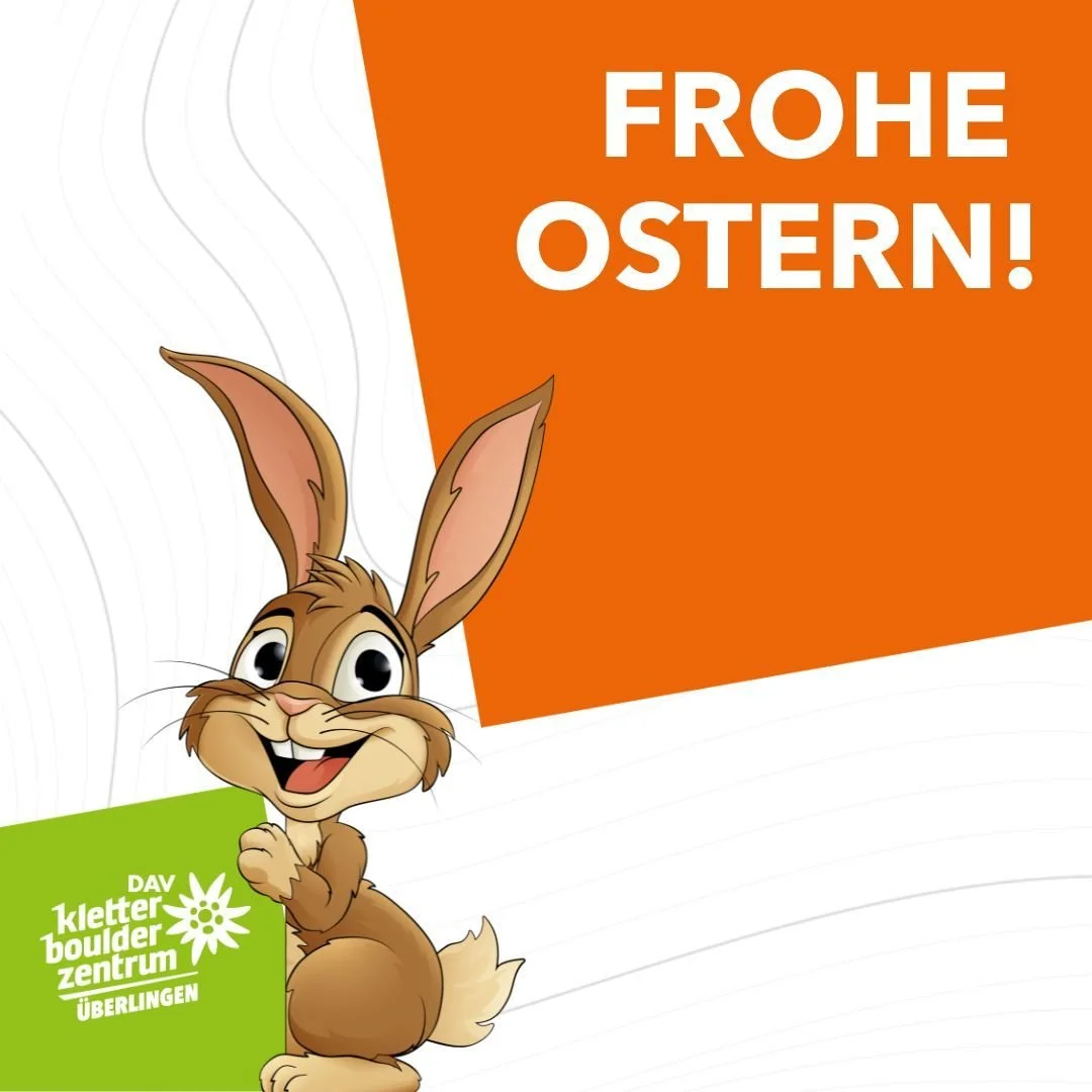 +++ Frohe Ostern +++

W&uuml;nscht euch das Kletterhallen-Team!

Falls ihr heute noch nichts vor oder schon alle Ostereier gefunden habt:
Kommt gerne vorbei, wir haben ge&ouml;ffnet! 😉

#ostern #davueberlingen #kletterundboulderzentrum #ostereiersuc