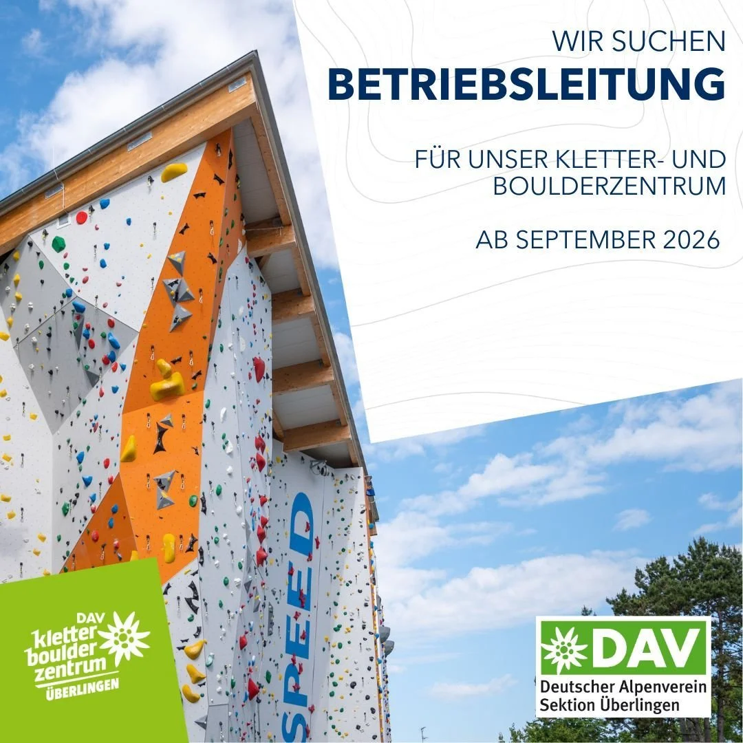 +++ Betriebsleitung f&uuml;r das Kletter- und Boulderzentrum &Uuml;berlingen gesucht (m/w/d) +++

Deine Aufgabengebiete: 
➡️Personalf&uuml;hrung 
➡️Qualit&auml;tsmanagement 
➡️Finanzen, Betreuung Kassensystem, Reporting 
➡️Marketing, Sponsoring und A
