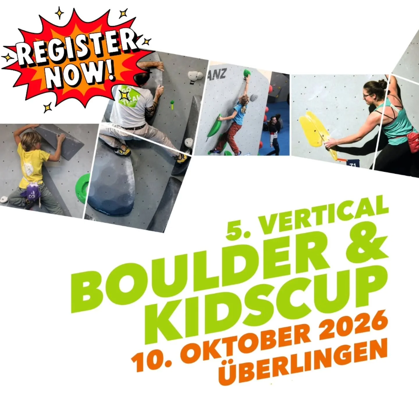 +++ Jetzt anmelden! +++

Am 10. Oktober hei&szlig;t es endlich wieder:
BOULDERN, SPA&szlig; HABEN und COOLE PREISE GEWINNEN! 🤩

Egal ob Kids, Erwachsene, Anf&auml;nger*innen oder Profis: Es ist f&uuml;r alle etwas dabei!

Seid ihr dabei? Ihr braucht