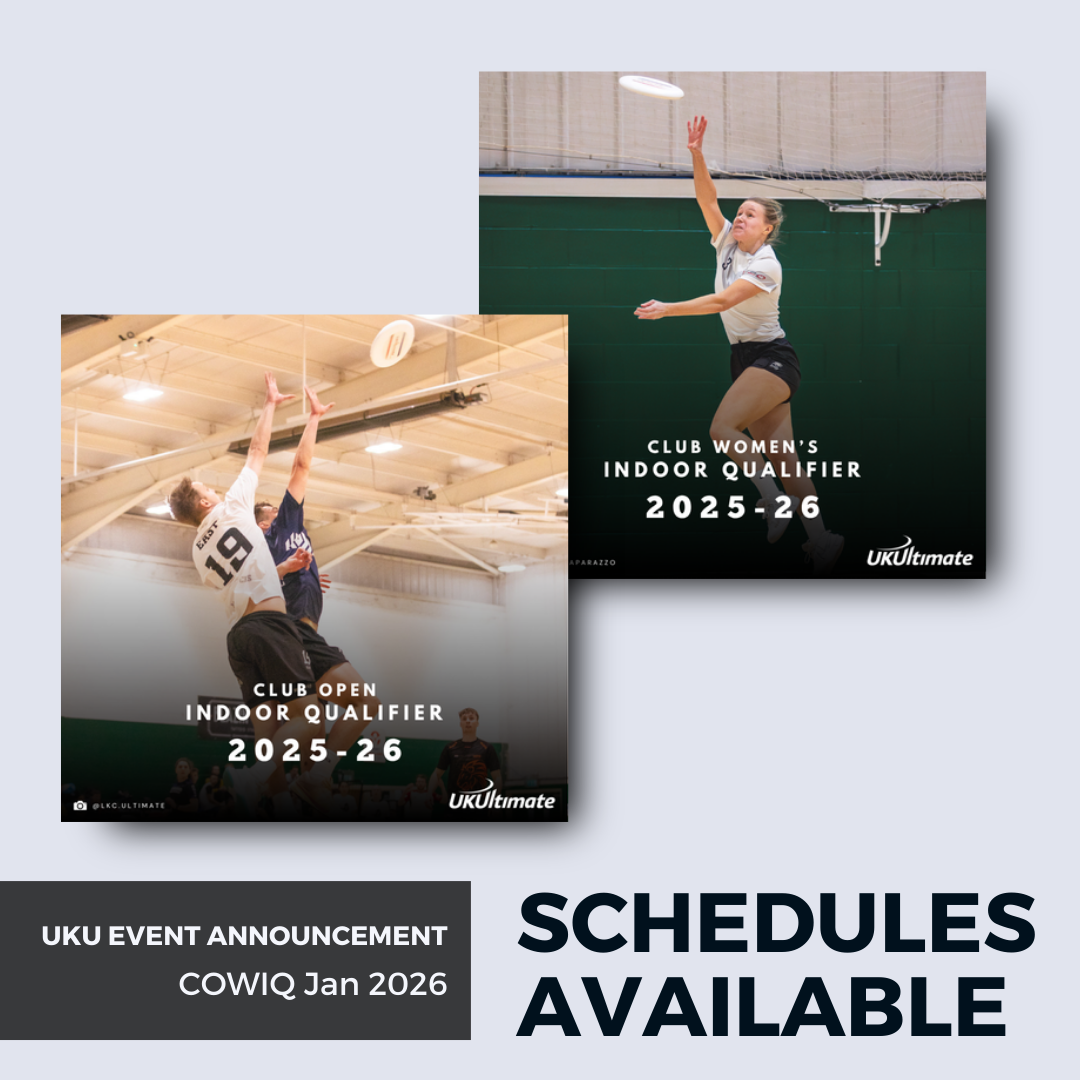 UKU Club Open and Women’s Indoor Qualifier (Coventry Dundee, Nottingham and Swindon) Draft Schedules