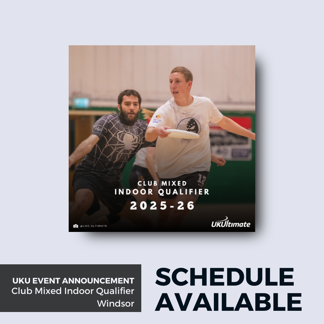UKU Club Mixed Indoor Qualifier (Windsor) Draft Schedule
