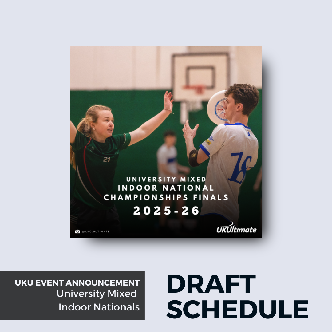 UKU University Mixed Indoor National Championships 2026 Draft Schedules