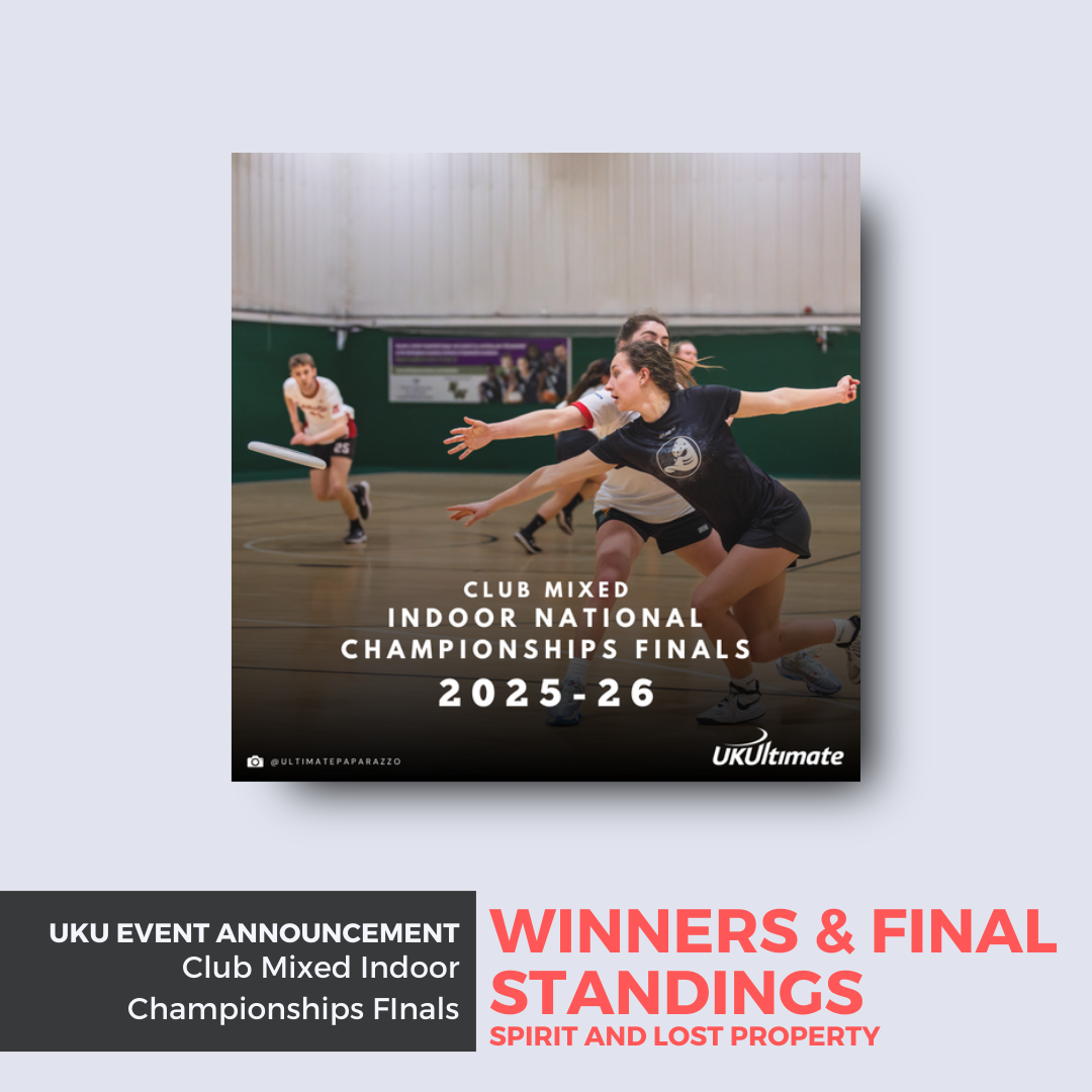 Club Mixed Indoor Championships Finals 2026: National Champions, final standings, spirit &amp; lost property