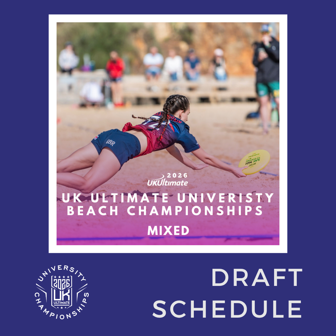UKU University Mixed Beach Championships Draft Schedule