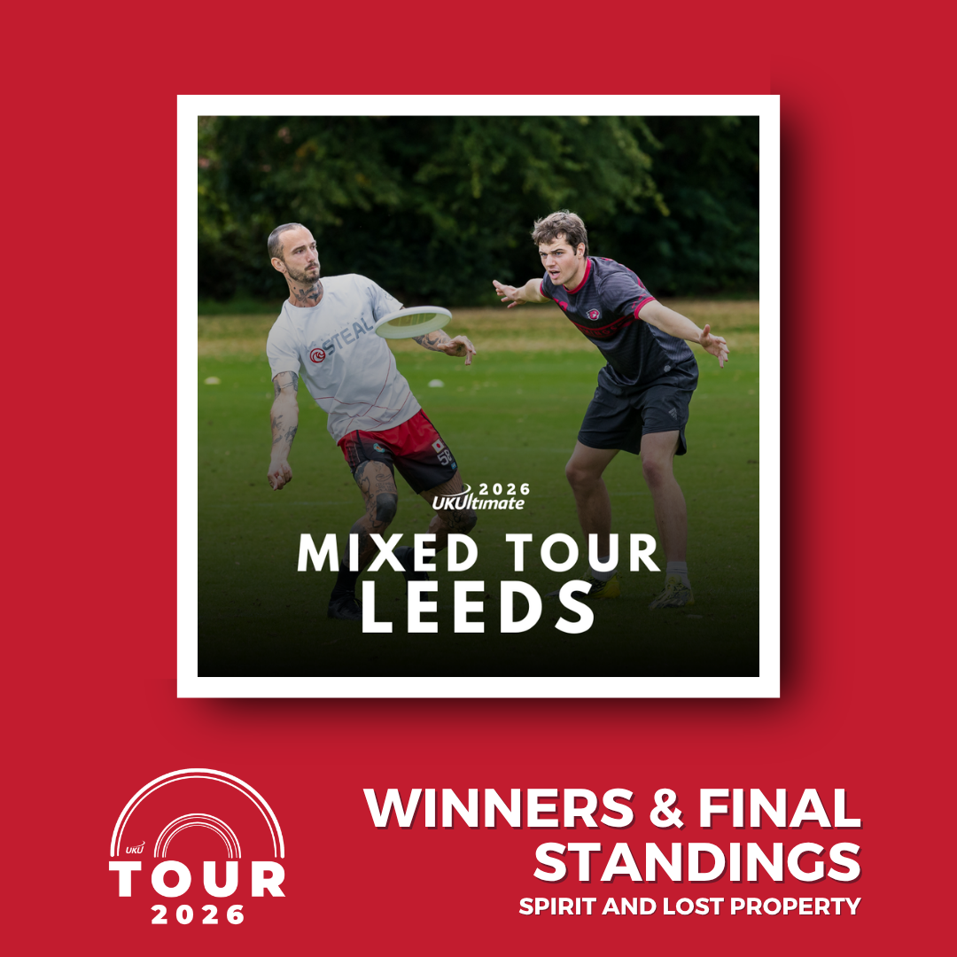 UKU Leeds Mixed 2026 - Winners &amp; final standings, spirit &amp; lost property