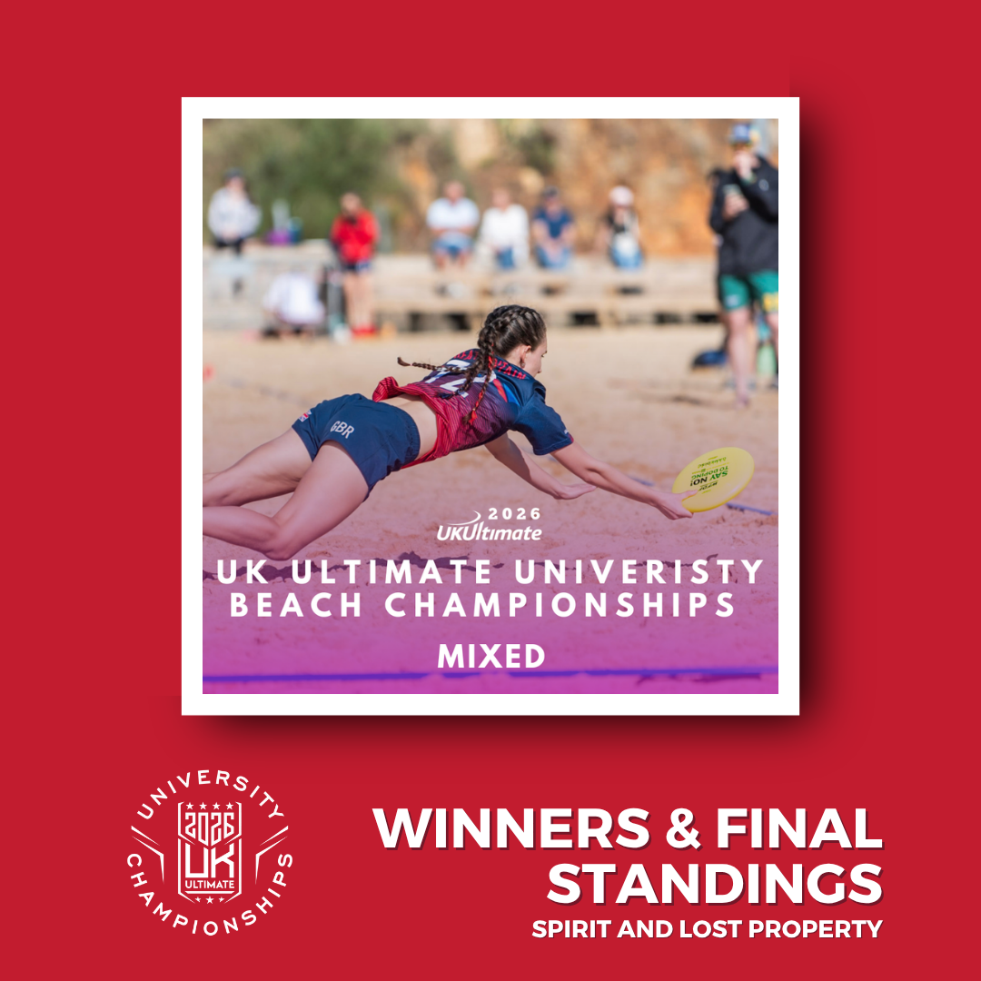 UKU University Mixed Beach Championships 2026 - Winners &amp; final standings, spirit &amp; lost property