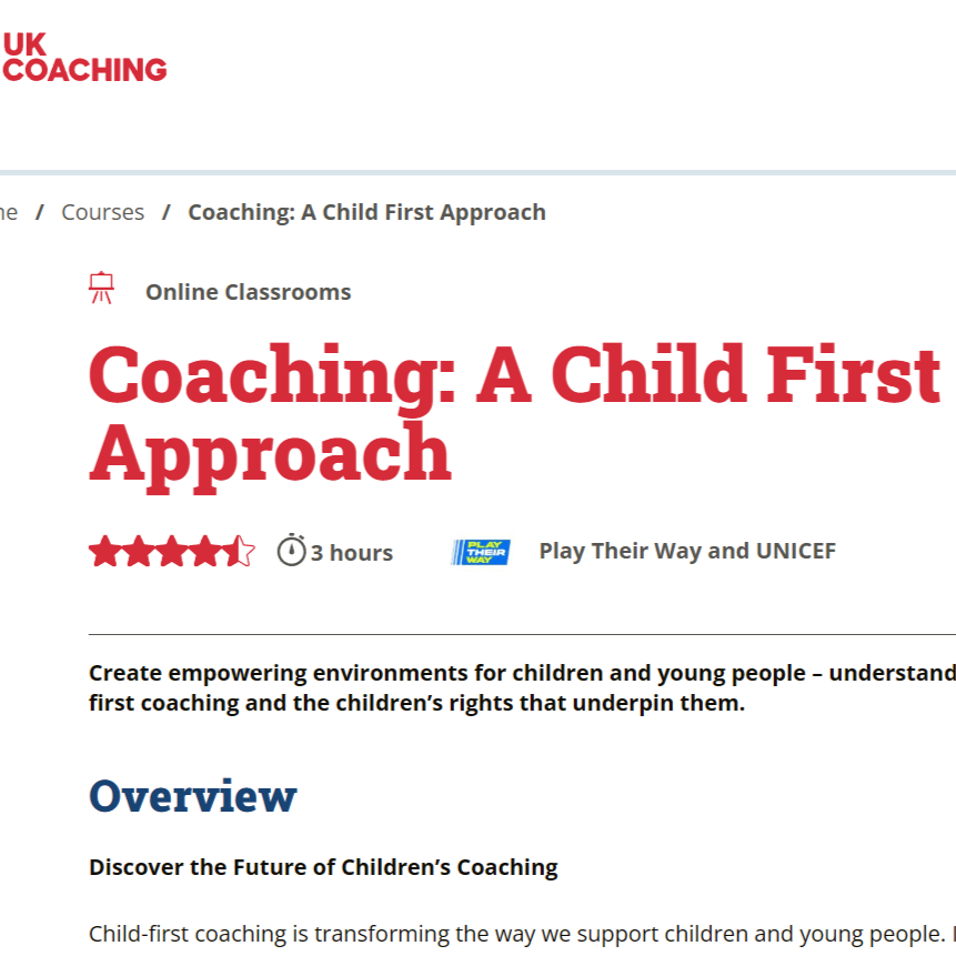 Child-First Coaching online training course