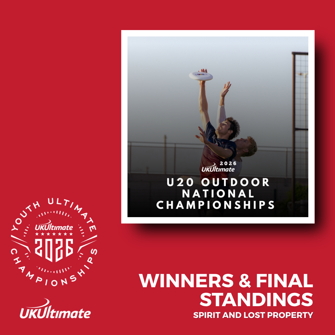 UKU U20 National Championships 2026 - Winners &amp; final standings, spirit &amp; lost property