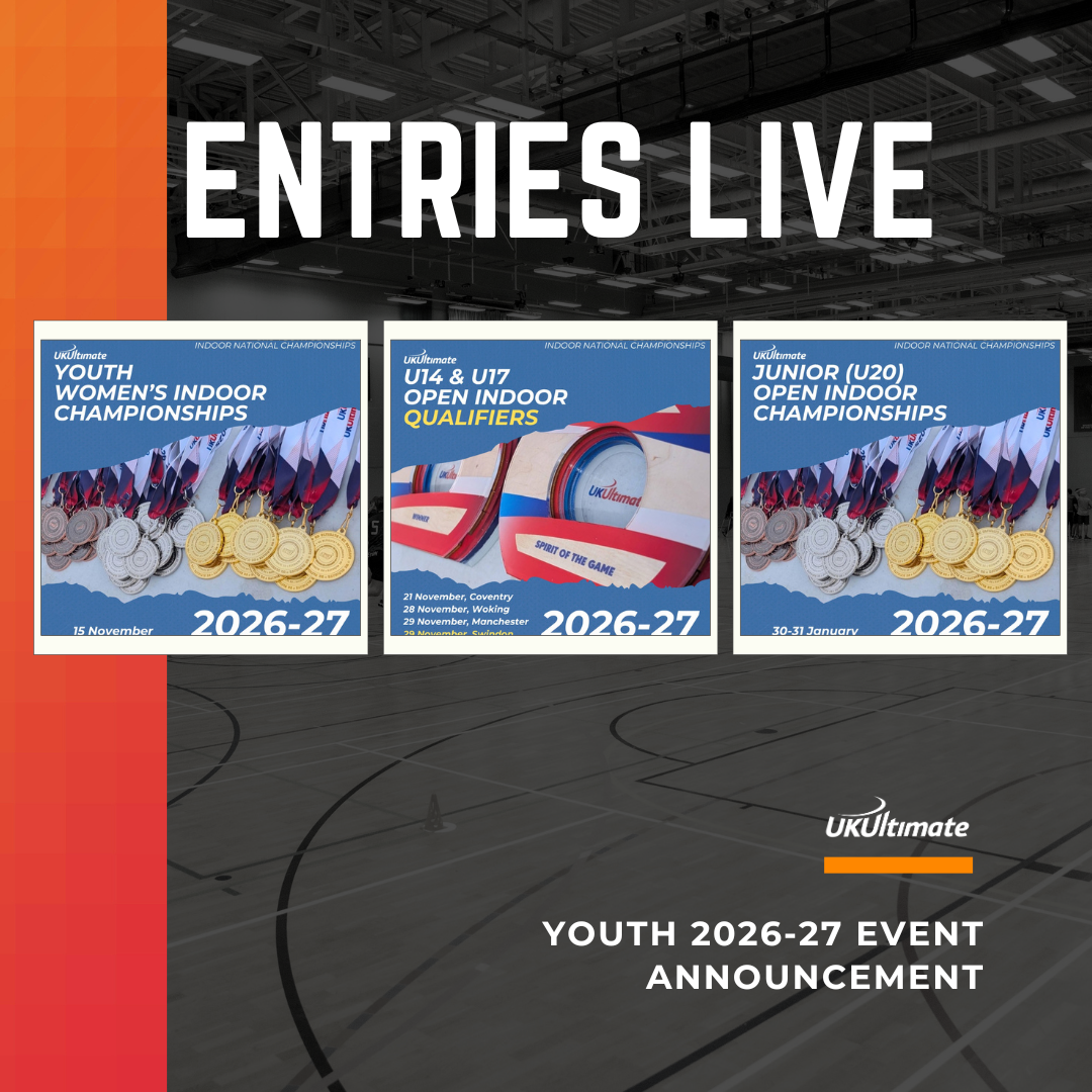 Entries live for Youth Indoor Events in 2026 and 2027