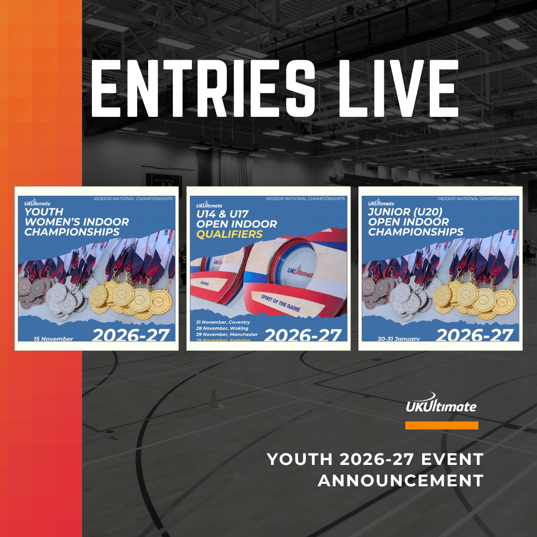 Entries live for Youth Indoor Events in 2026 and 2027