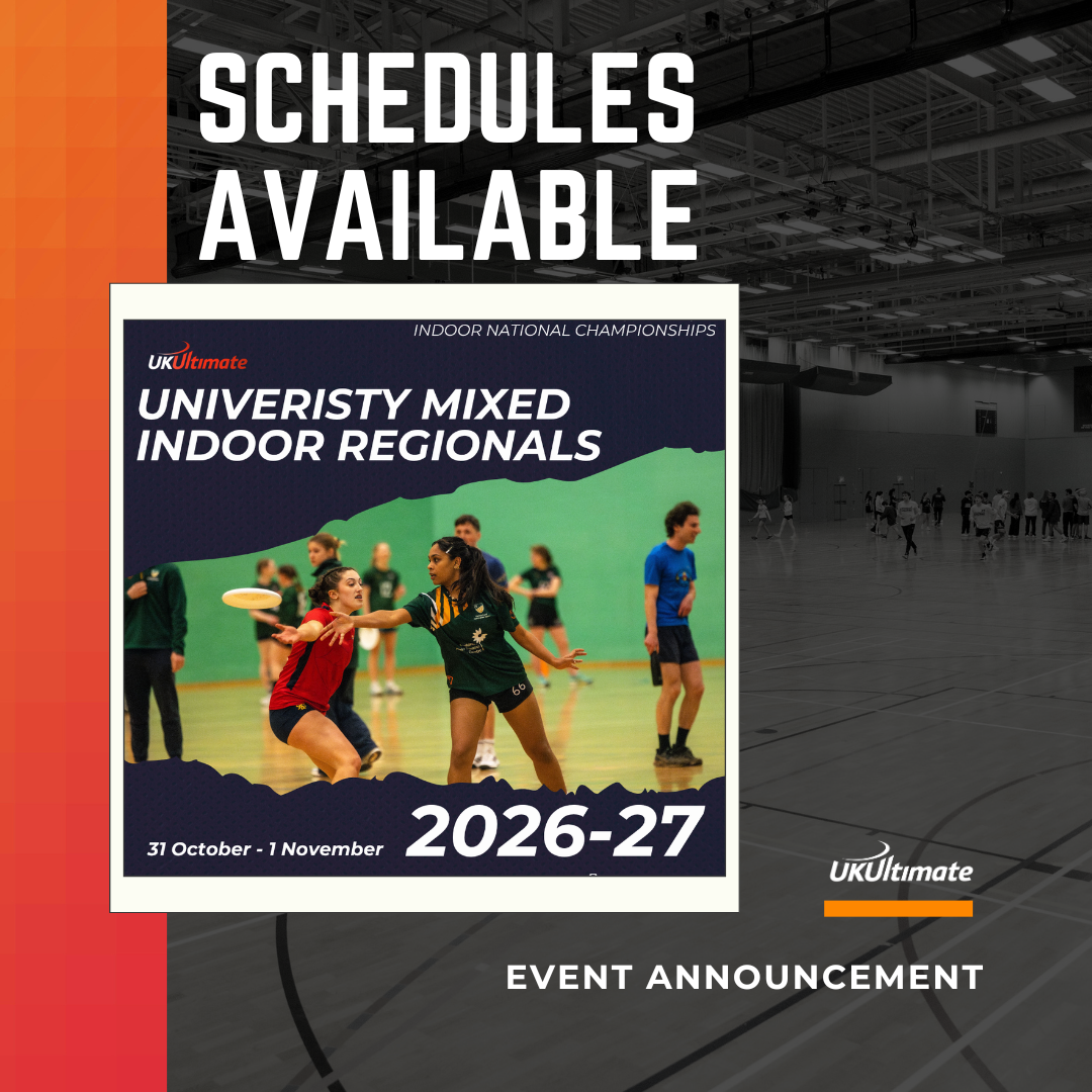 UKU University Mixed Indoor Regionals 2026 Draft Schedules Now Available