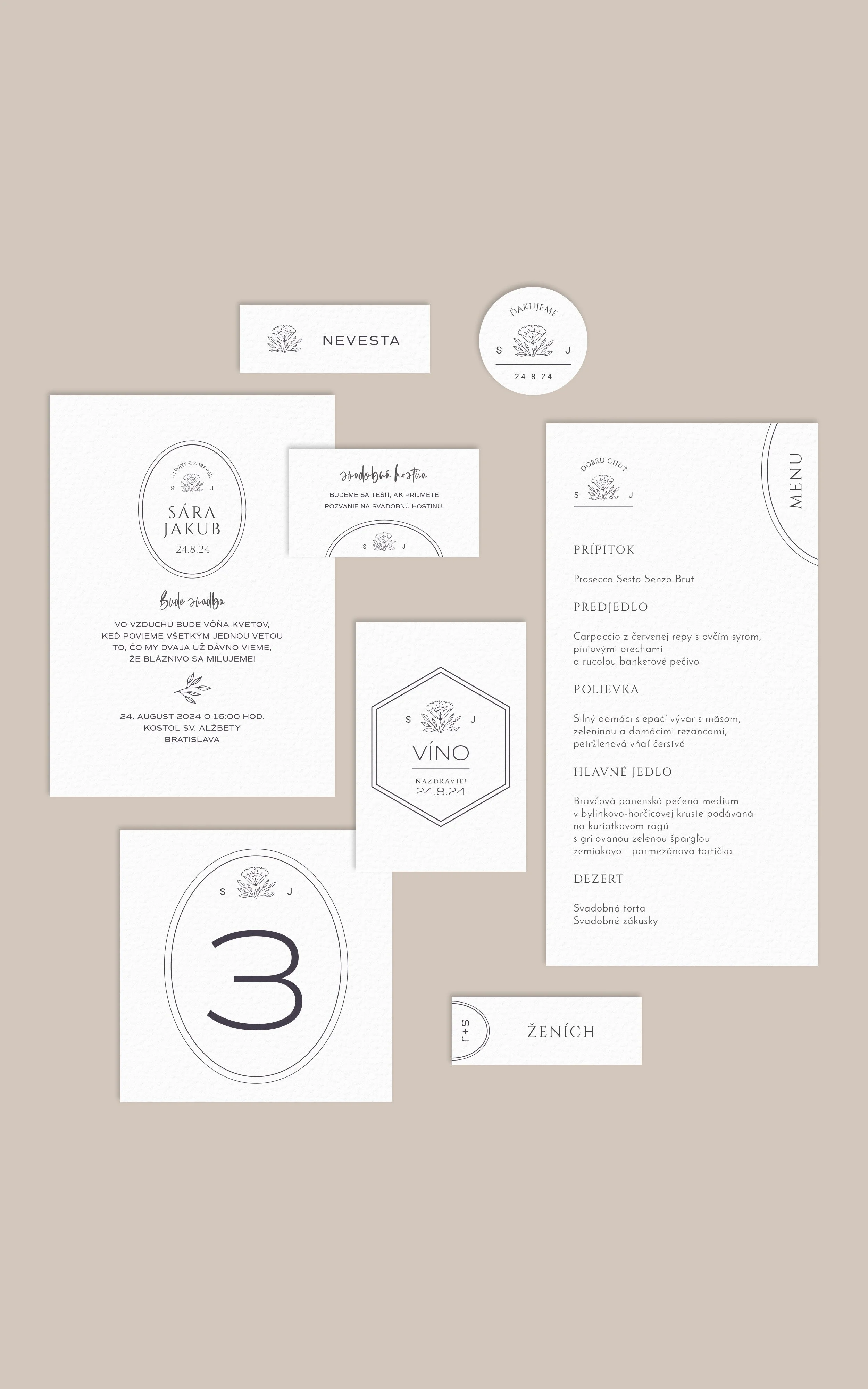 Svadobný vzor minimalist 10