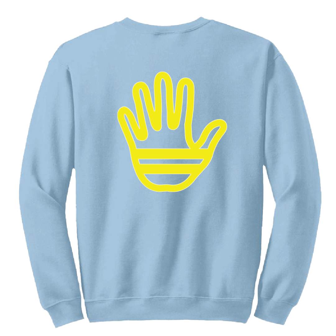 Double Yellow Safety Orange Sweatshirt Back.webp