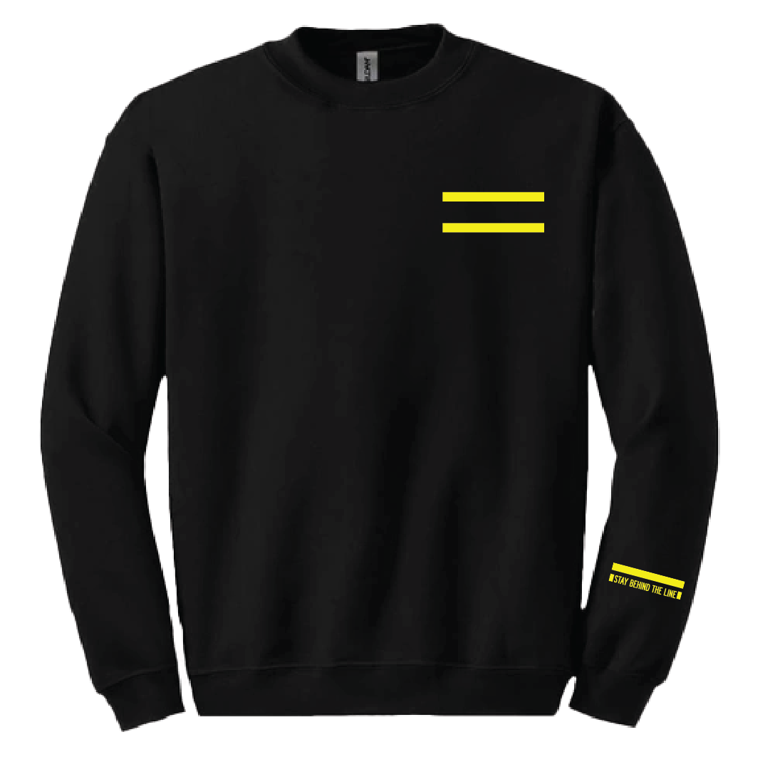 Double Yellow Original Black Sweatshirt Front.webp