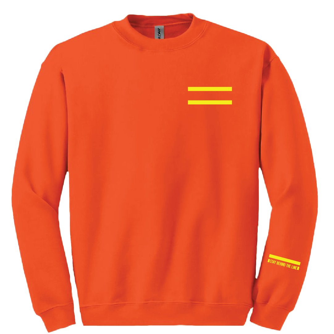 Double Yellow Safety Orange Sweatshirt Front.webp