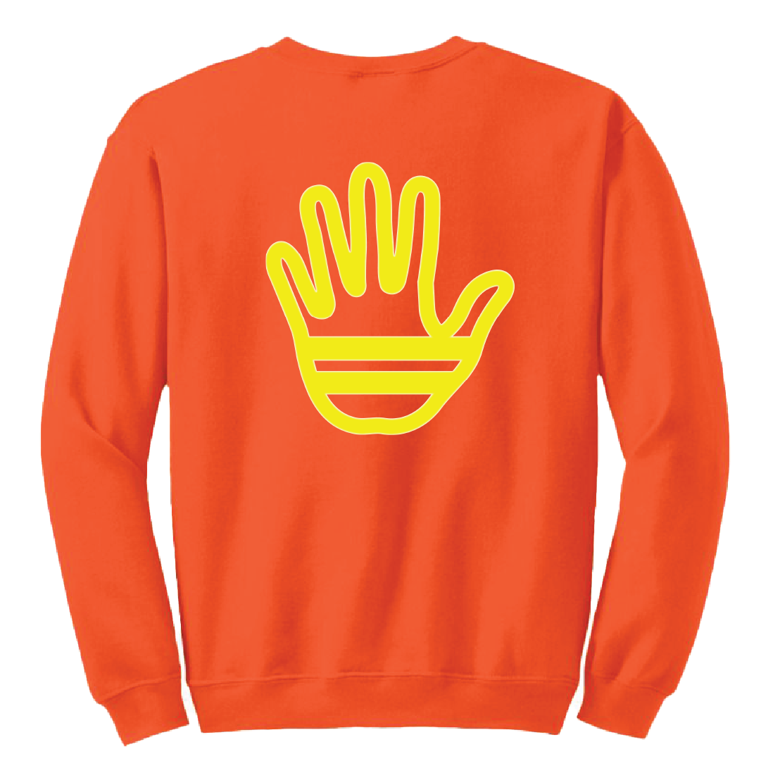 Double Yellow Safety Orange Sweatshirt Back.webp